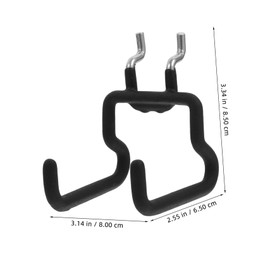 IWOWHERO Stainless Steel Pegboard Hooks Set of 4 Small Hooks Padded Design for Tool Hanging Storage