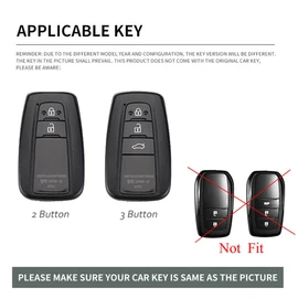ontto PC Car Key fob Cover Fit for Toyota 2020-2022 Highlander Corolla Prius 2018-2024 RAV4 Camry C-HR Avalon GT86 keyring remote Key shell case bag keychain auto styling accessories 2 buttons Pink