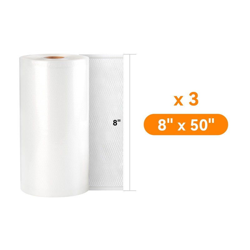[2024 New] 8" x 50' 3 Rolls, Vacuum Sealer Rolls