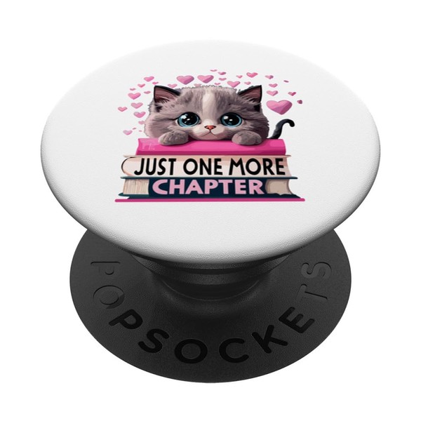 Nur noch ein Kapitel Cute Kitten Bookworm Cat PopSockets with