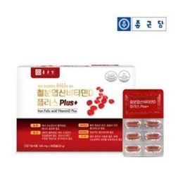 Chong Kun Dang Health [Euromedi] Chong Kun Dang Iron Folic Acid Vitamin D Plus 60 tablets 2 months supply / [유로메디] 종근당 철분 엽산 비타민D 플러스 60정 2개월분