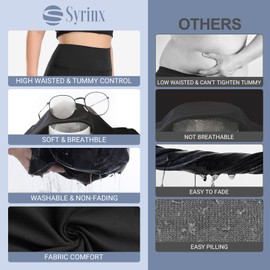 3 Pack Plus Size Leggings with Pockets for Women - High Waisted Tummy Control Spandex Soft Black Workout Yoga Pants