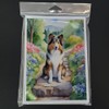 Caroline's Treasures Sheltie Spring Path Greeting Cards Pack of 8