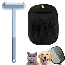 1 x Fur Magnet + 3-in-1 Pet Hair Remover, Fur Magnetic Glove, Yomi Pet Glove, Pet Hair Removal Glove, Pet Grooming Gloves, Suitable for Sofas, Bedding, Clothing, Grooming Gloves