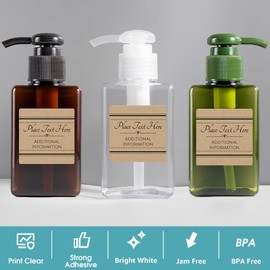 MaxGear 2" x 2" Kraft Square Labels, for Inkjet or Laser Printer, Printable Sticker Paper Labels Sheets, Strong Adhesive, Dries Quickly, Holds Ink Well, 360 Labels