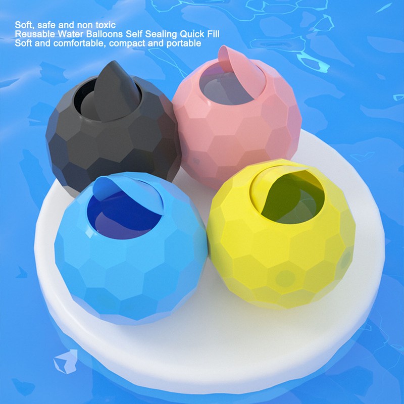 10 Pcs Reusable Water Balloons Silicone Water Balloons Self Sealing