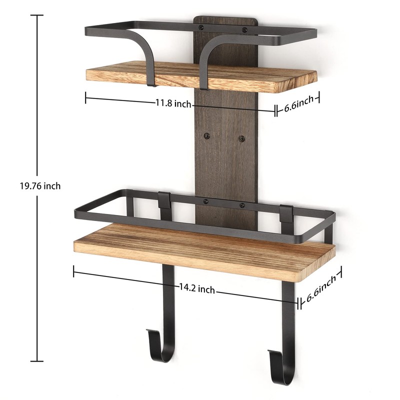 VINAEMO Ironing Board Hanger Wall Mount, 2-Layer Iron and Ironing