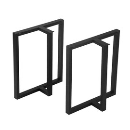 MBQQ Furniture Legs 28”Height 24”Wide Rustic Decory T Shape Table Legs,Heavy Duty Metal Desk Legs,Dining Table Legs,Industrial Modern, DIY Iron Bench Legs