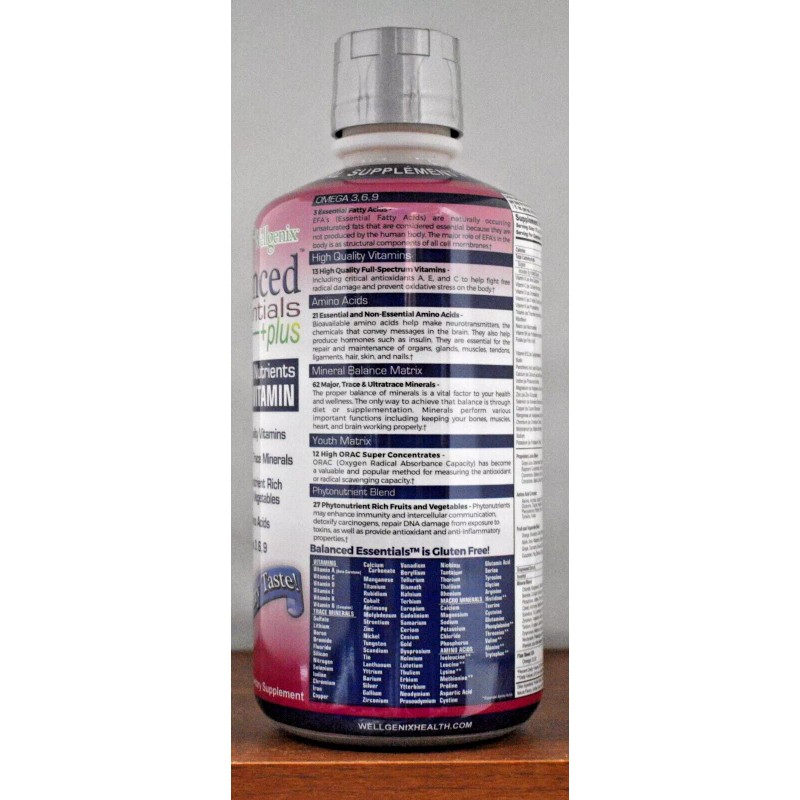 Wellgenix Balanced Essentials + Plus 138 Multivitamin Liquid Vitamin 32