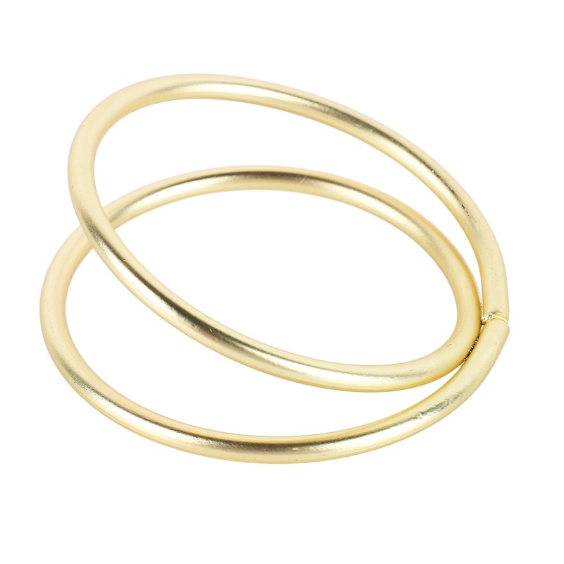 12pcs Spiral Napkin Rings Matte Gold Electroplating Prevent Fading Table