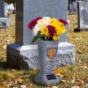 Unbranded Solar LED Cemetery Vase with Cross Light Angel Memorial