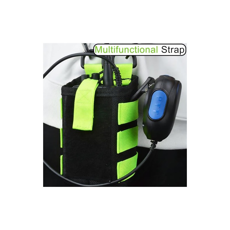 Large Capacity MOLLE Radio Pouch with Adjustable Shoulder Strap
