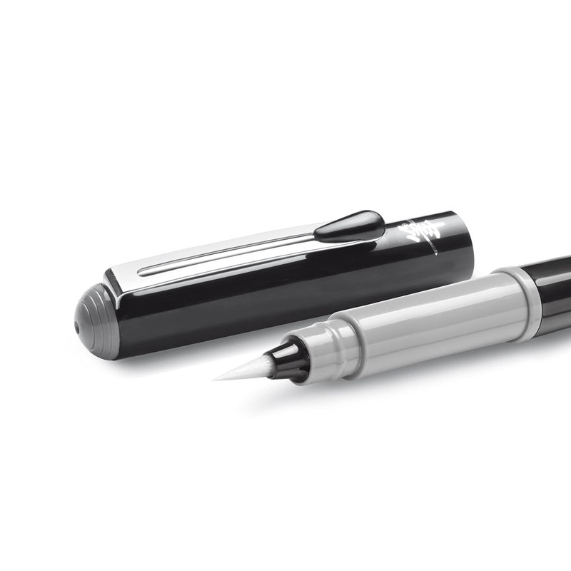 Pentel Arts Brush Pen Black Grey Case