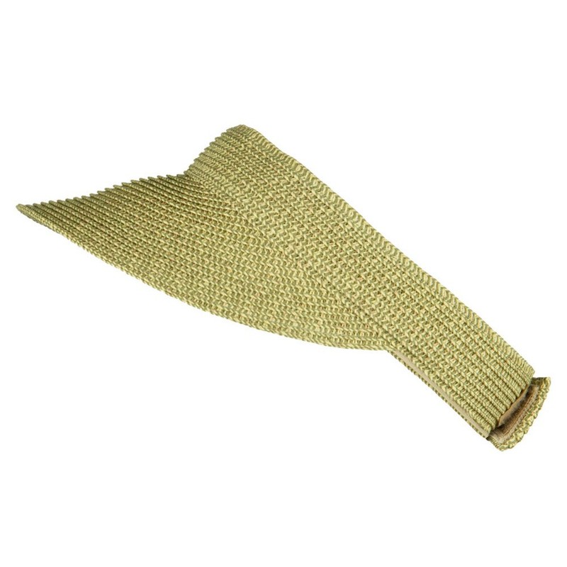 UPF 50+ Tweed Poly Braid Gardening Visor - Green OSFM