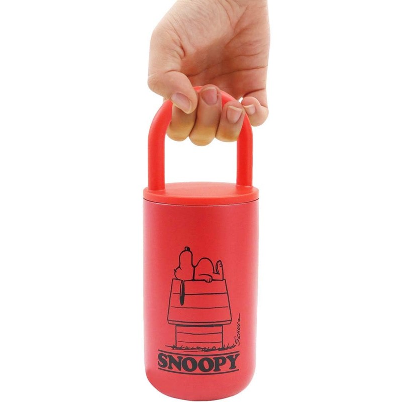 Peanuts Stainless Steel Tumbler with Handle RED Size: Diameter 0.3