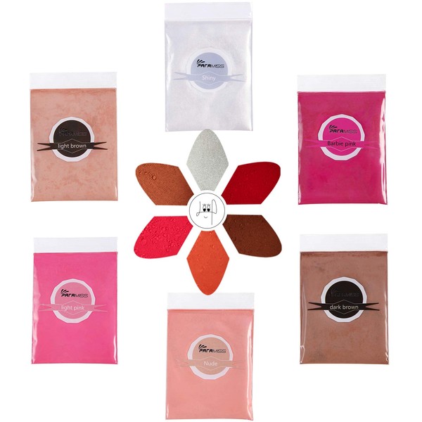 PARAMISS Lip Gloss Pigment Powder Natural Lip Dye 5 Colors