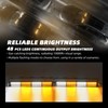 ELECHOI Amber/White 2 in 1 Emergency Dash Strobe Light Bar,