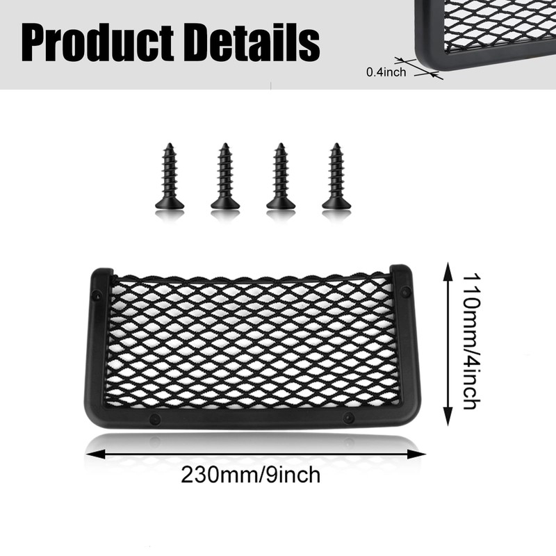 mxiixnai ABS Plastic Frame Automotive Cargo Nets Car Net Pocket