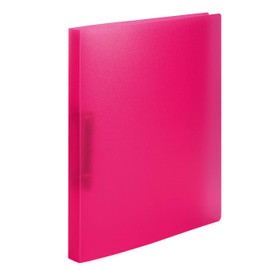 HERMA Ring Binder Translucent in Pink, A4, 25 mm Spine, Slim 2-Ring Binder Made of Plastic