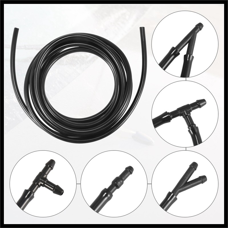 Hihaha Front Windshield Washer Hose Kit Fit for Ford Edge