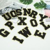 4Pieces Black Varsity Letter Patches H Chenille Alphabet Patches Chenille