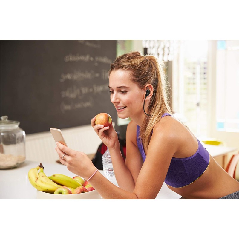 Motorola Verve Loop Sports Headphone - Black/Silver, with Alexa built-in