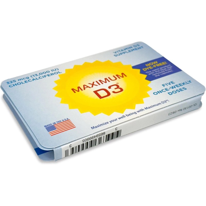 Maximum D3 13,000 IU, 5 Capsules Total (5-Week Supply) [Packaging