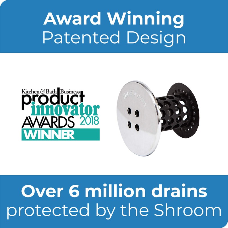 TubShroom Tub Drain Hair Catcher Combo Pack with Silicone Stopper,