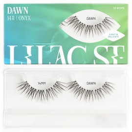 Lilac St - Dawn Natural Faux Eyelash Clusters (14mm) - No "Makeup" Look - DIY Lash Extension Wisps - Lightweight & Lifelike - Lasts 10 Days - Cruelty Free, Vegan, Women Founded - 10 Lashes