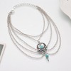 SHAPE Trendy Silver Foot Anklet Chain Link with Blue Beads
