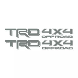 Vinyl Central 2 TRD 4x4 Off Road Decals for Toyota Tacoma Tundra Bedside Vinyl Pair Gray