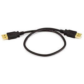Monoprice USB 2.0 Cable - USB Type-A Male to USB Type-A Male, Gold Plated, 480 Mbps, 28/24AWG, 1.5 Feet, Black