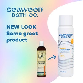 Seaweed Bath Co. Smooth Conditioner, Citrus Vanilla Scent, 12 Ounce, Sustainably Harvested Seaweed, Borage and Broccoli Seed Oils, For Curly and Frizzy Fine Hair