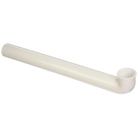 EZ-Flo 1-1/2 Inch x 15 Inch Waste Arm with Direct Connection for Tubular Drain Applications, White Polypropylene, 35390