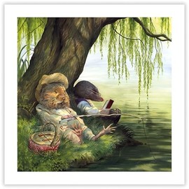 Birthday/Blank Greeting Card For Him/Her - Male/Female - The Wind in The Willows Artistic Design - General Card Suitable for Any Occasion - Made in the UK - Eco-Friendly