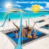 BRONOM Beach Canopy Beach Tent 11X11 FT Beach Shade Canopy