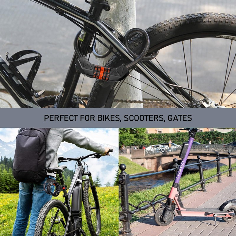 FLOTRUTE Bicycle Lock 110 cm / 11 mm Cable Lock