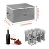 BOHEMIABY Wine Glass Storage Box Holds 12 - Stackable Hard