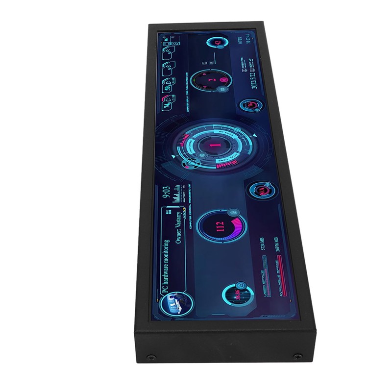 8.8 Inch IPS Display 1920x480 CPU GPU SSD Data Temperature