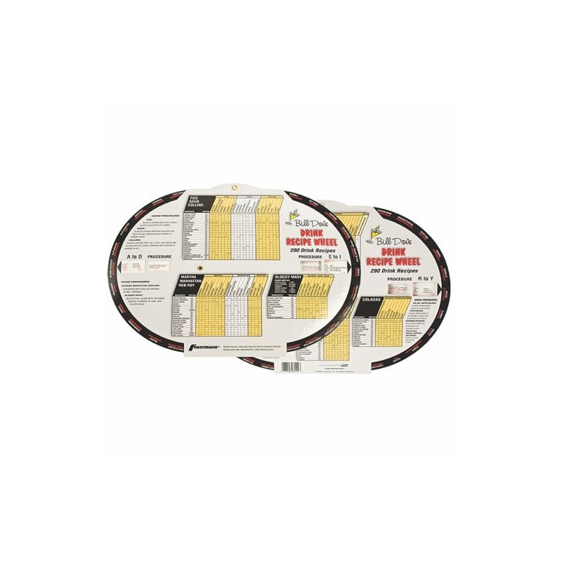 Franmara 6142-BU Bill Dove Drink Wheel Includes, 290 Recipes