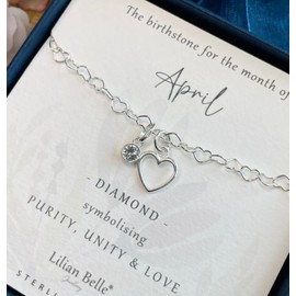 Lilian Belle 925 Sterling Silver Birthstone Bracelet Jewellery Gift for Women, Boxed and Gift Ready (December)