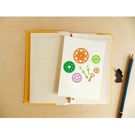 Metal Five Pieces Gear Cutting Dies,Gear Die Cuts Embossing Stencils Template Mould for DIY Scrapbooking Album Decorative Paper Dies Card Making