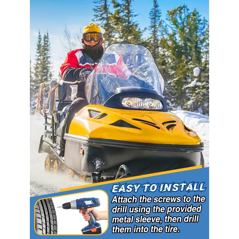Bigmeta Screw Tire Studs, Snow Studs, Snow Tire Spikes with