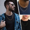 Esmoly 3 Men's Necklaces Silver Gold Black 316L Stainless Steel