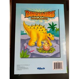 DINOSAURS COLORING & ACTIVITY BOOK CHILDREN KIDS NEW STEGOSAURUS Dinosaur