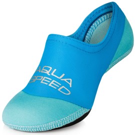 Aqua Speed Neoprene Socks for Children and Adults, Swimming Socks for Men and Women, Neoprene Swimming Socks for Girls and Boys, Aqua Socks, Beach Socks, Swim Socks Kids, Water Socks, UK Children Size 4 - Adult Size 10, blue, 28 / 29
