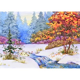 Winter Tapestry Deluxe Boxed Holiday Cards (20 cards, 21 self-sealing envelopes)