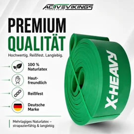 ActiveVikings® Pull-Up Fitness Bands Perfect for Muscle Building and Crossfit Freeletics, Calisthenics Fitness Band, Pull Up Bands, Resistance Bands, green