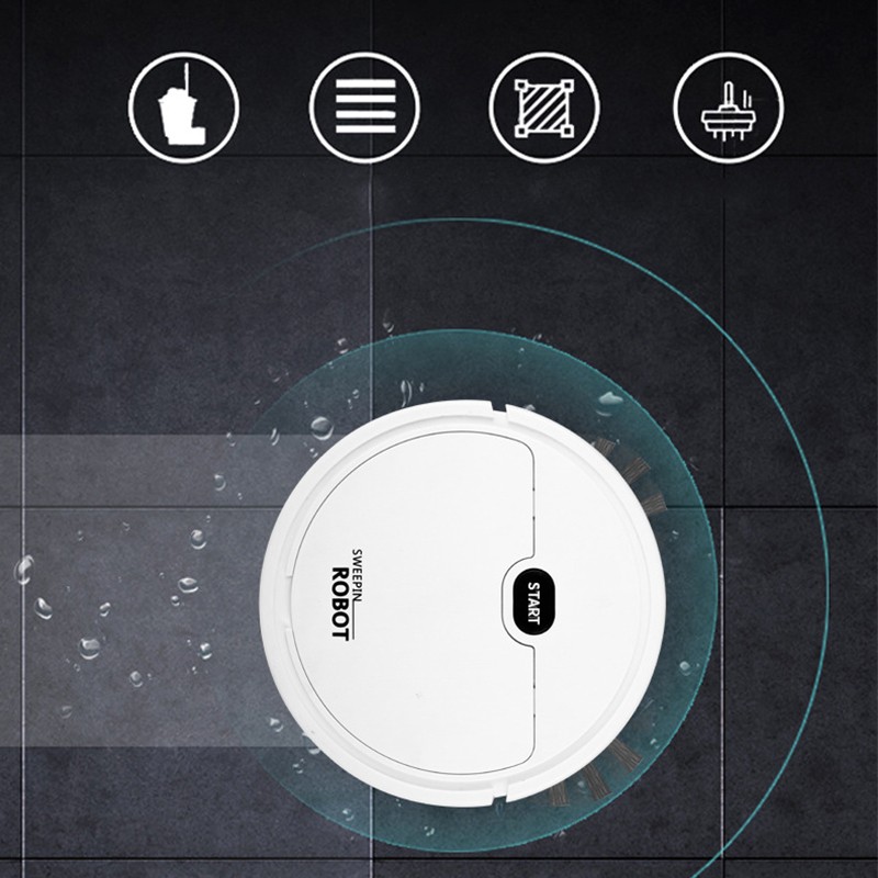 Robot Vacuum Cleaner USB Smart 3 In 1 Suction Sweeping