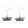 Miniblings Paper Ship Sailing Ship Origami Earrings - Handmade Fashion